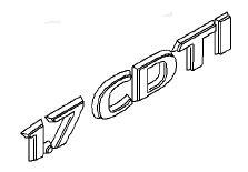Napis "1.7 CDTI" na tył ASTRA H/ZAFIRA B (czerwony)